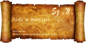 Szám Montika névjegykártya